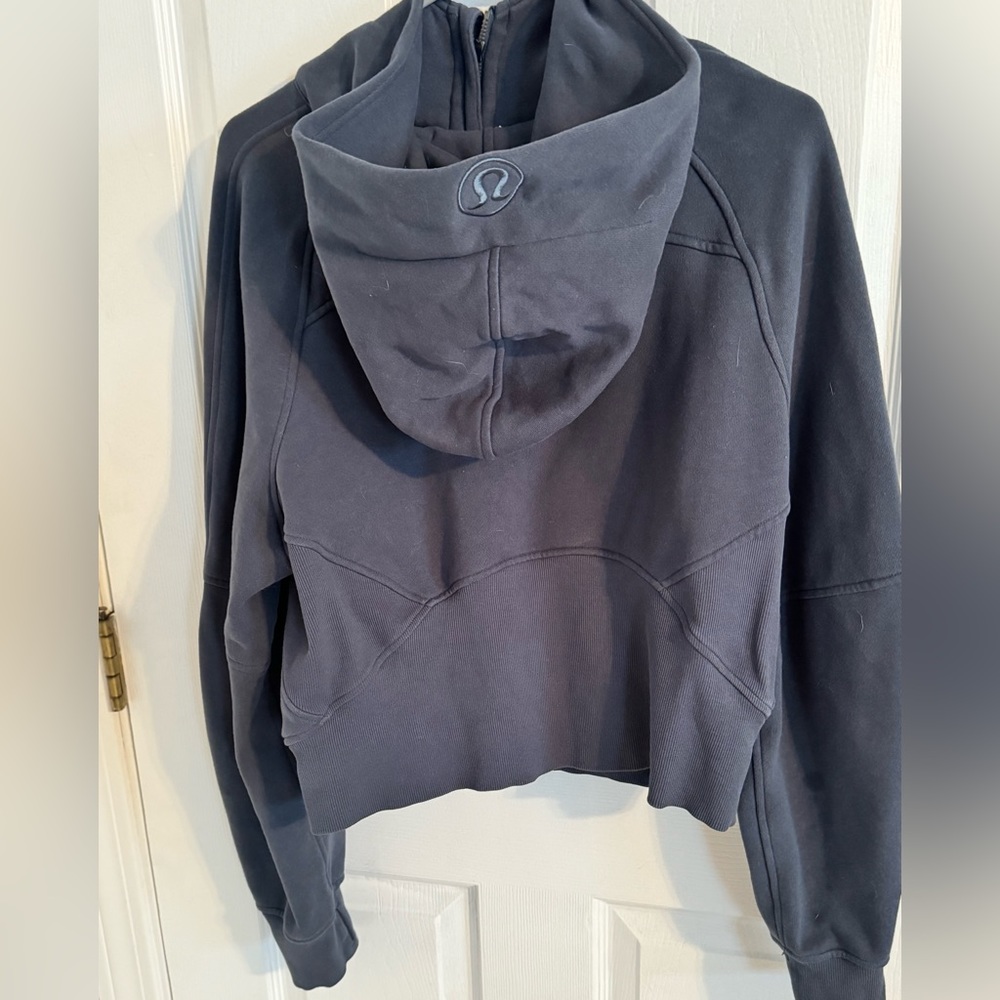 Lululemon IRON BLUE Scuba Oversized half zip hoodie